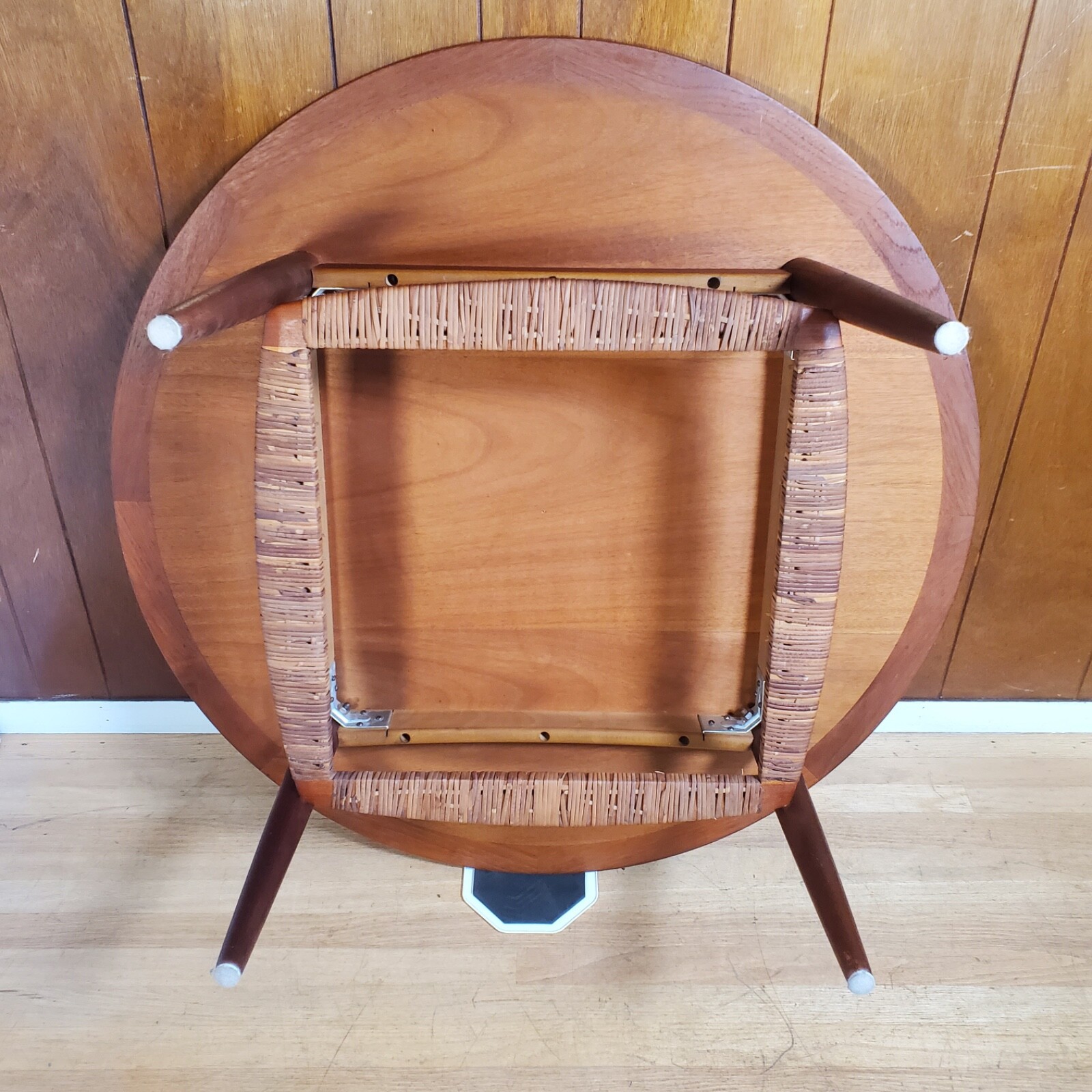 Vintage J Andersen for Silkeborg CFC Danish Modern Fine Teak Rattan Coffee Table