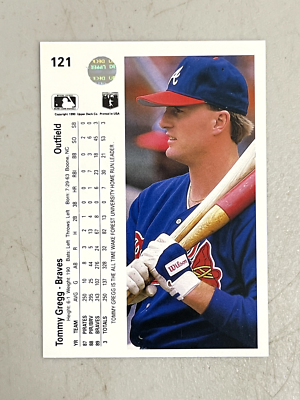 1990 Upper Deck Baseball Card #121 Tommy Gregg Atlanta Braves | eBay