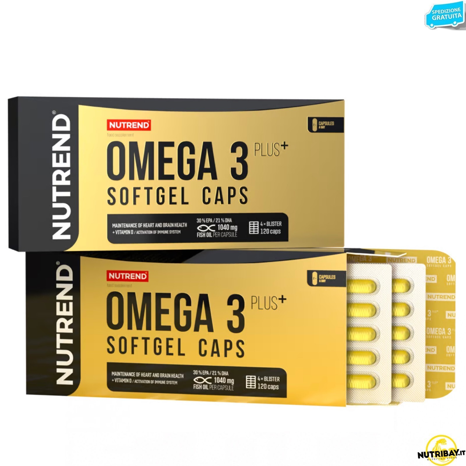 NUTREND Omega 3 Plus Softgel Caps 120 caps OMEGA 3 + VITAMINA D
