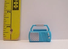 1/6 DOLL SIZE MATTEL MINIATURE ACCESSORY TURQUOISE BLUE RADIO ACCESSORY