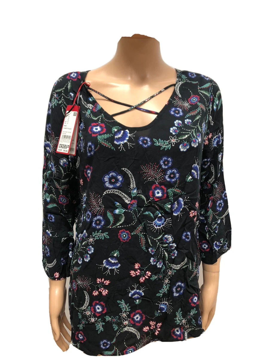 s.Oliver BLACK LABEL Corta Camicia a Maniche Corte, Bianco, 38 Donna
