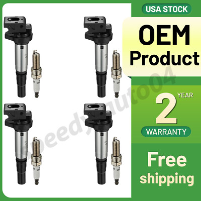 4X High Performance Ignition Bobinas & Iridium Spark Plug For Mini