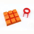 Orange 9 Keys PBT Backlit Translucent Keycaps For Cherry MX Mechanical Keyboard