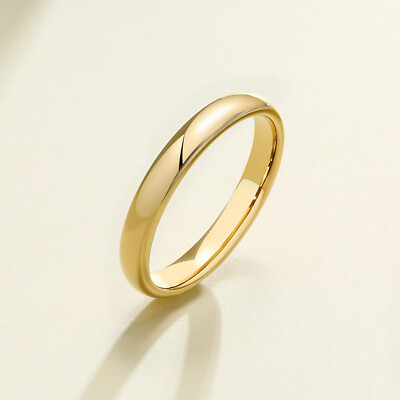 Damen Ring 3 mm Wolfram Carbid Tungsten Schmal