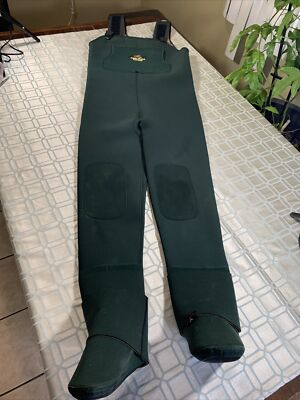 Caddis Men\'s Green Waders Size 10 New Caddis Stockingfoot Chest Dark Green Neoprene Fishing Waders  main image 3