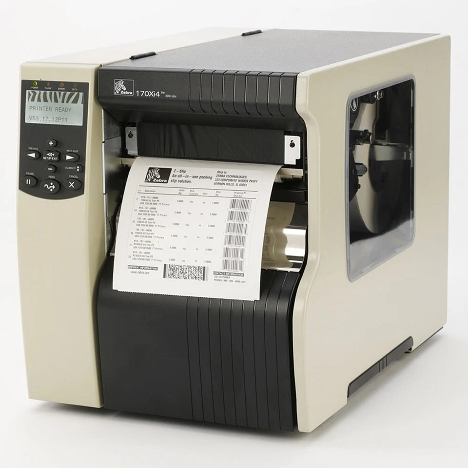 Zebra 170xi4 300dpi 6.6" Heavy Duty Industrial Thermal Label Printer & Rewinder - Image 2 of 4