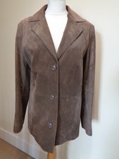 Marina Rinaldi Brown Suede Jacket With Pockets - Size 16 (21)