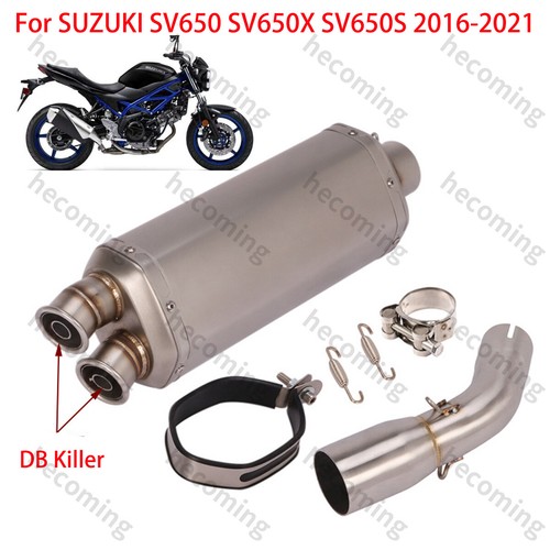 Slip On For Suzuki SV650 2016-2023 Exhaust System Link Pipe Muffler DB ...