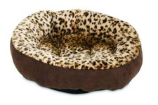 Petmate Round Bolster Bed 18'' X 18'' Animal Print