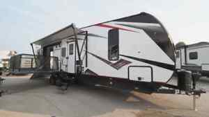 NEW 2022 STRYKER 3212 TOY HAULER TRAVEL TRAILER with SIDE PATIO