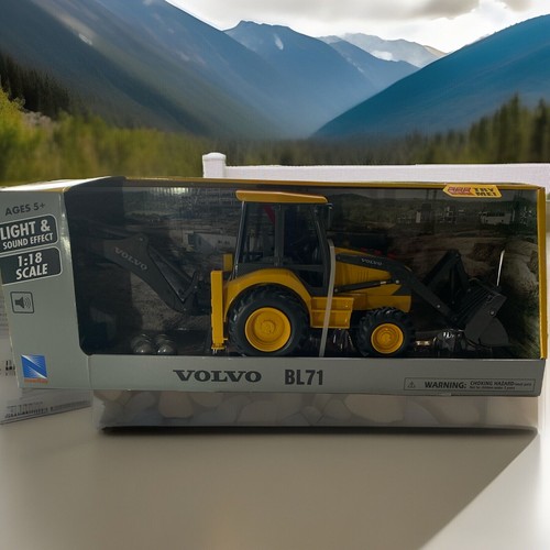 New Ray 02226B 1/18 Scale Volvo BL71 Backhoe Loader No Lights & Sounds New - 第 1/7 張圖片