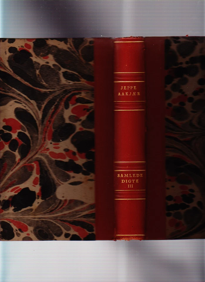 JEPPE AAKJAER-SAMLEDE DIGTE-3 VOLS 1947-HB HALF-LEATHER-DANISH CLASSIC-NR FN - Image 2 of 4