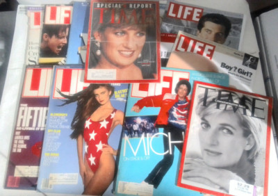 Lot Of 12 LIFE MAGAZINES 80s 90s PRINCESS DIANA SEALED Michael Jackson L3B82