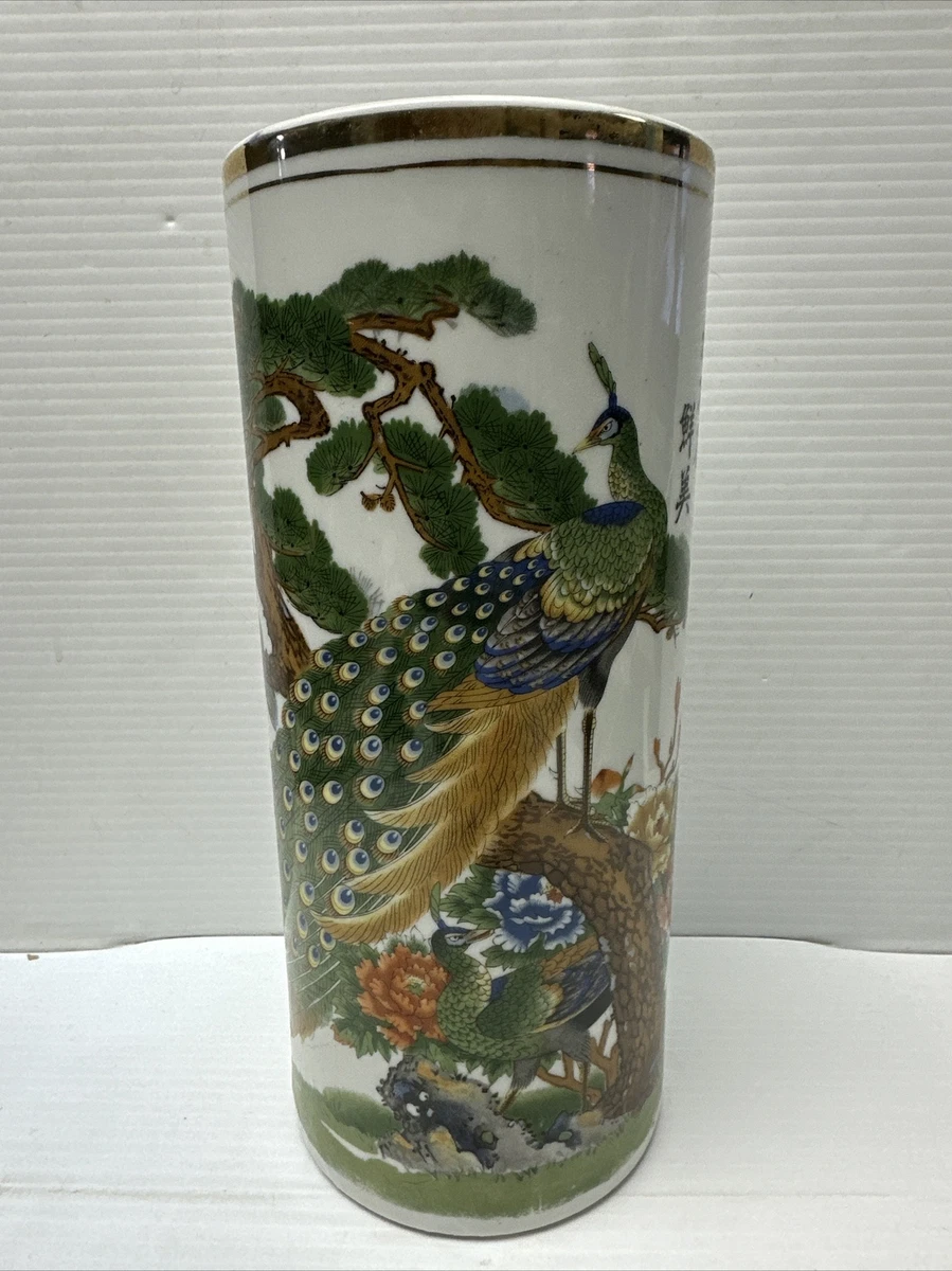 孔雀花瓶中国古董花瓶| eBay