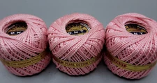 VTG Clark's O.N.T. Pearl Cotton Crochet Thread Size 3 Pink 105 Yards