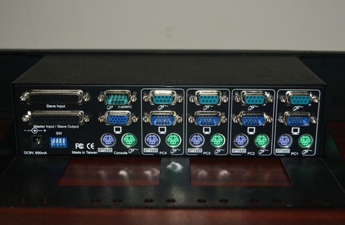 1.5U Rackmount Belkin F1D104 OmniView SE PRO 4-Port PS/2 KVM Switch with Cables - 第 4/5 張圖片