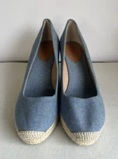 J.Crew Women’s Seville Wedges in Canvas | Size: 10 | Color: Light Blue