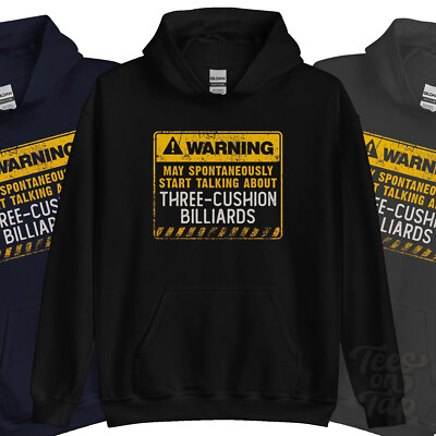 WARNUNG KANN SPONTAN ÜBER DREI KISSEN BILLARD HOODIE SPRECHEN