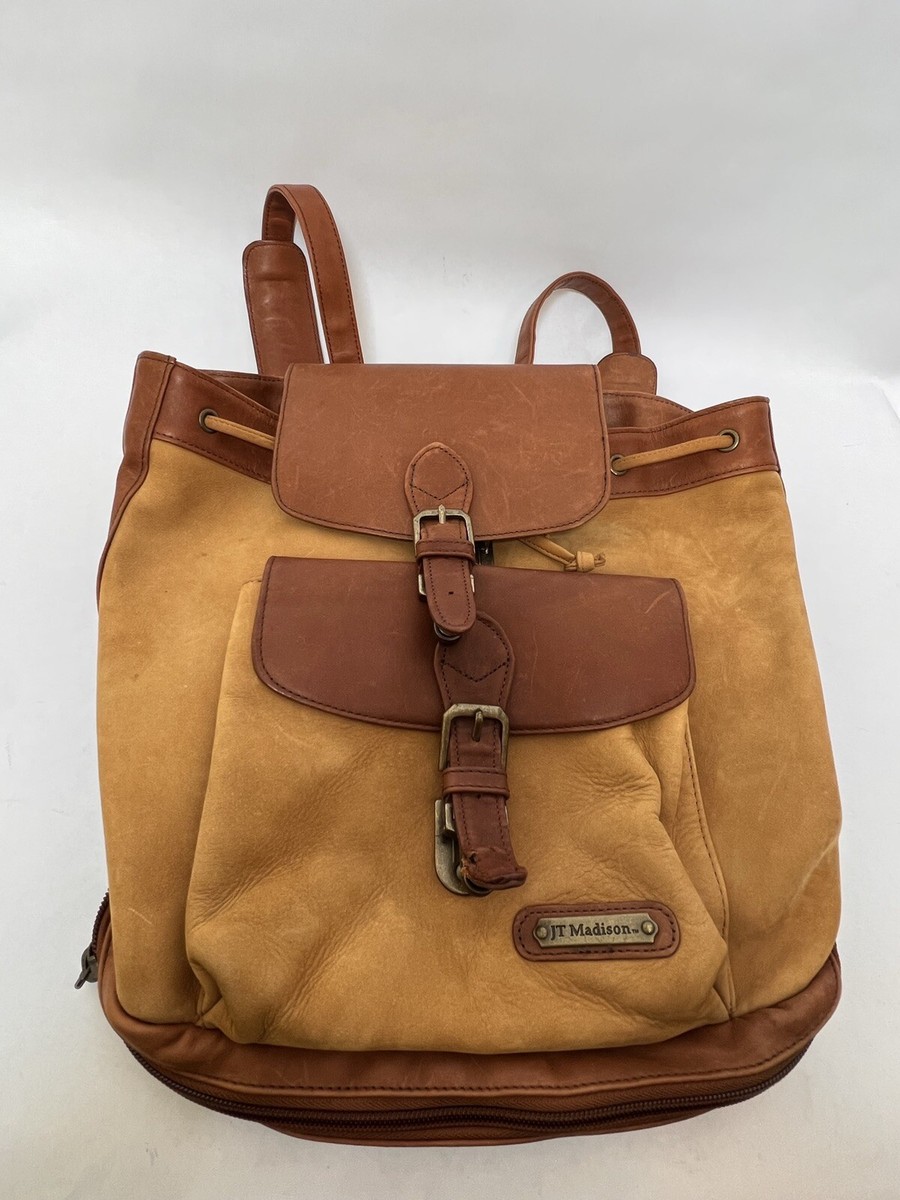 JT Madison Canvas Leather Travel backpack | eBay display picture 1