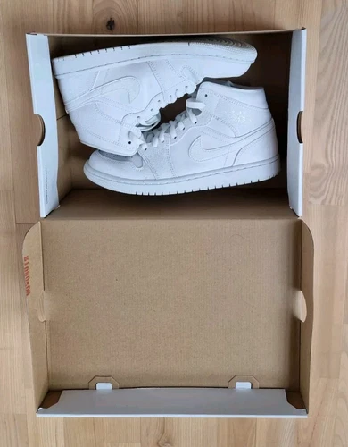 Nike WMNS Air Jordan 1 Mid Gr 42 Sneakers Sportschuhe Schuhe Weiss DC7723 001
