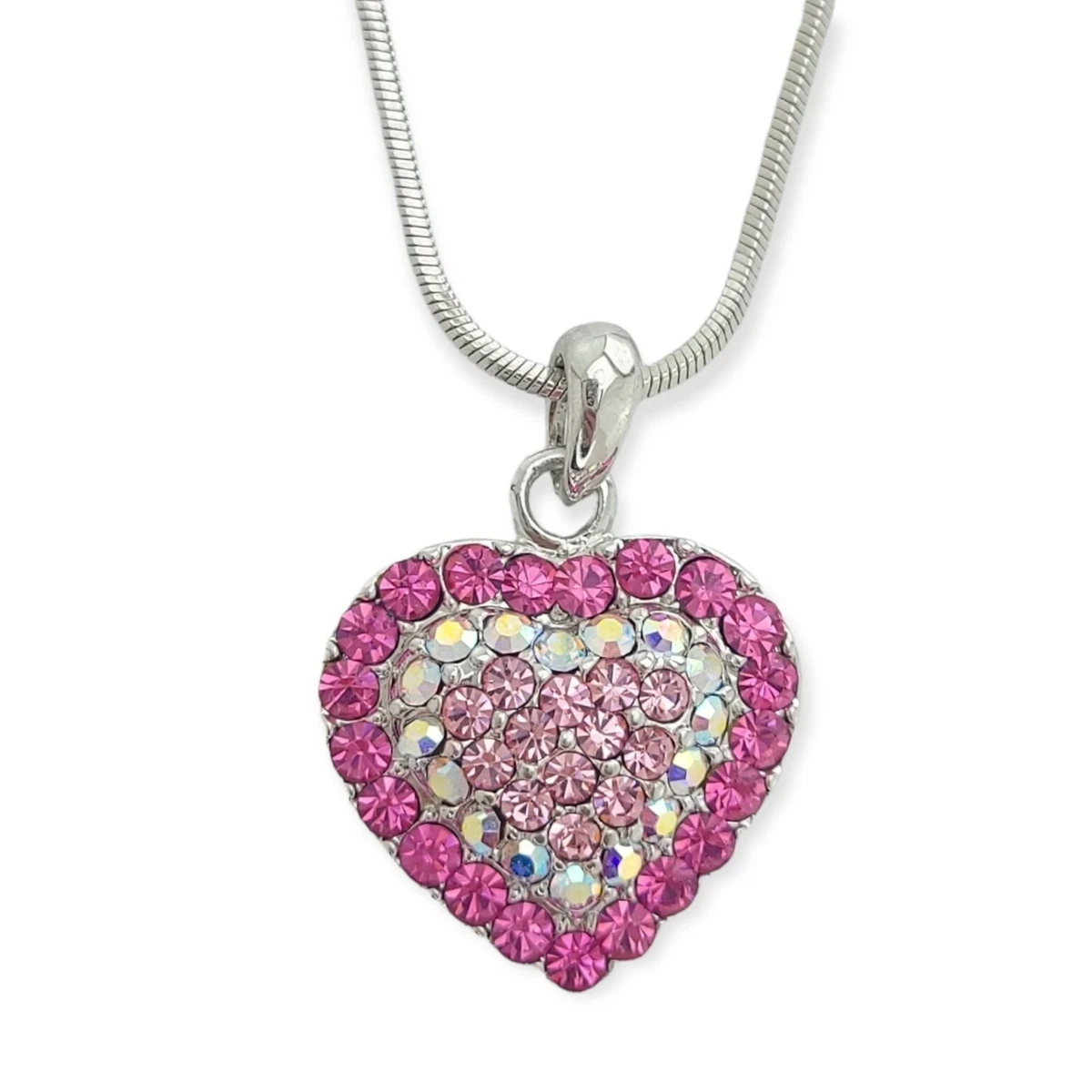 Nomination Silver Triple Pink CZ Heart Necklace Argento.com