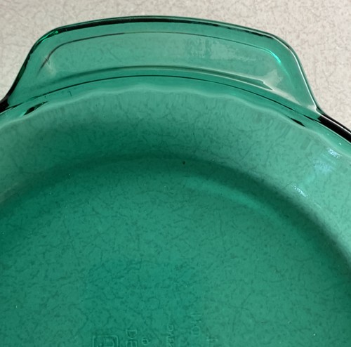 Anchor Hocking Ovenware Vintage Green Pie Plate 1 Qt 9 Inch Glass Baking Dish - Picture 6 of 6