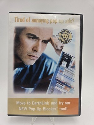 2002 vintage EARTHLINK Dial-Up CD Mailer RETRO INTERNET Pop-Up Blocker