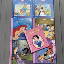 Lot of 7 Disney Princess StoryBook Library Hardback Scholastic Books Snow White
