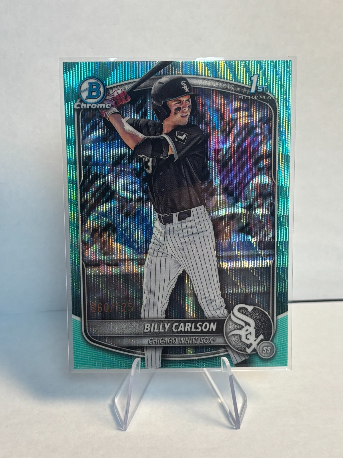 2025 Bowman Draft - Chrome Billy Carlson #BDC-10 Aqua Wave Refractor /125 (RC)