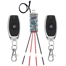 Meskliu Mini Remote Control Switch,DC 5V/12V/24V/ 5A Relay Wireless ON/Off Sw...