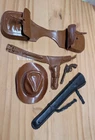 Vintage Marx Johnny West 12" Figure Accessory Lot - Chaps, Hat, Spurs
