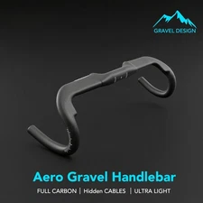 Gravel Carbon Handlebar 340/360/380mm Internal Routing Road Cyclocross Drop Bar