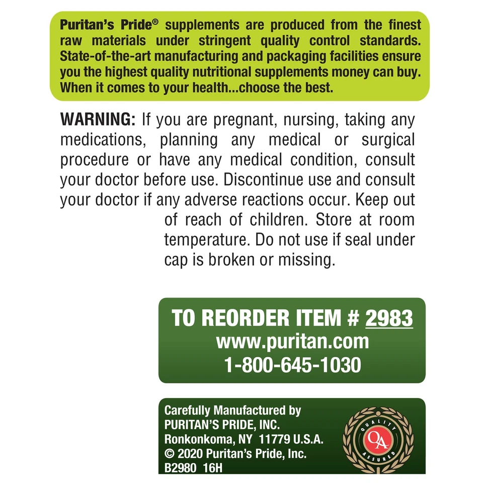 Puritan's Pride чесночное масло 5000 мг - 250 гелевых капсул с быстрым высвобождением - Изображение 2 из 3