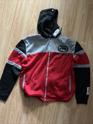 ecko unltd Full Zip Hoodie Red Grey Black Multicolor Streetwear New