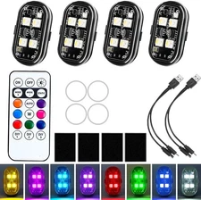 Upgrade LumeX Flux – Wireless RGB LED Lights with Remote Control, 8 Colors