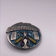 Electrician Belt Buckle with Tools Design vintage