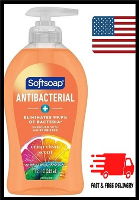 #ad Softsoap Antibacterial Liquid Hand Soap Crisp Clean 11.25 Fluid Ounce Bottle $5.45