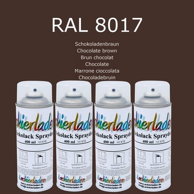 4 x Dekolack Spraydose 400 ml RAL 8017 Schokoladenbraun Chocolate brown Brun cho
