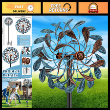 Large 63.2" Kinetic Wind Spinners - Metal Yard Art Decor for Garden  Patio