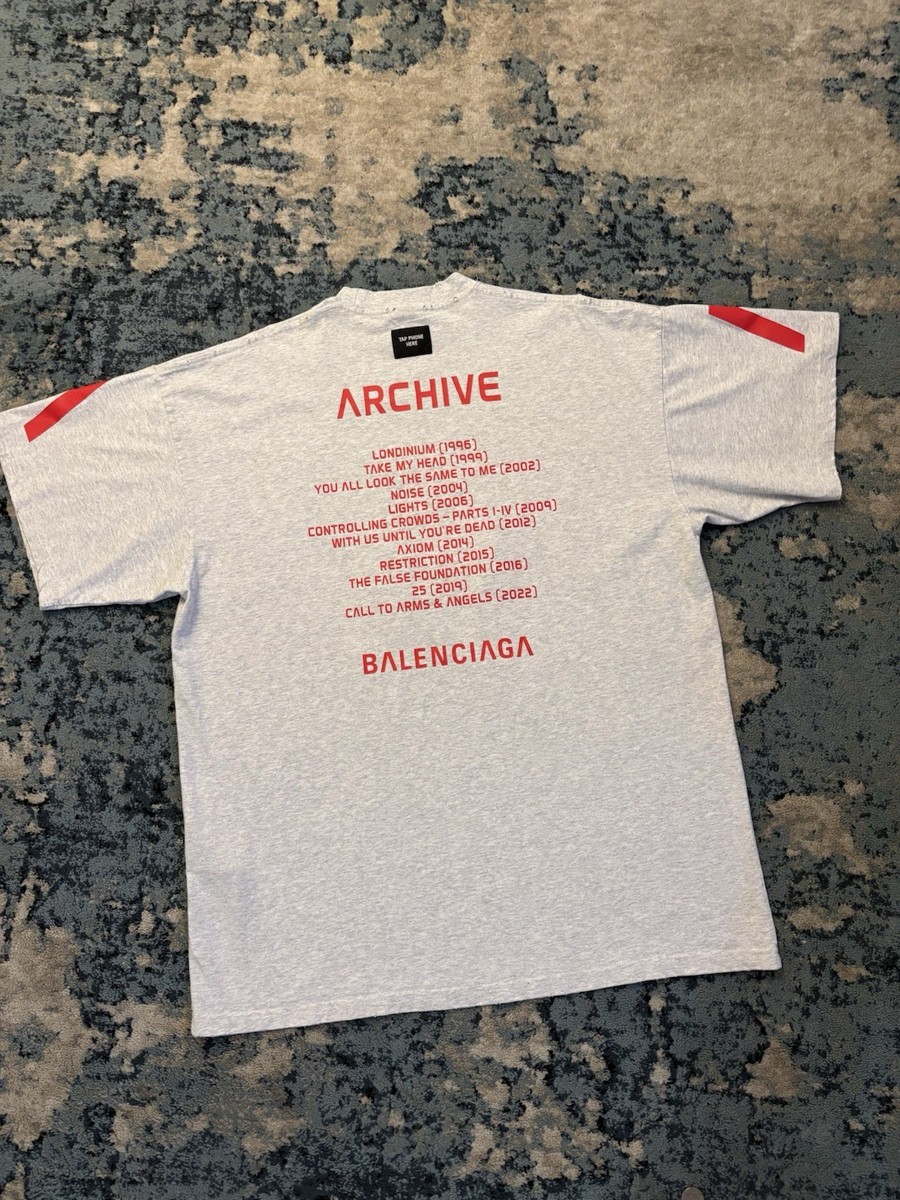 Balenciaga Music Archive オーバーサイズ tシャツ Balenciaga Music Archive T Shirt Brand New No Tags Fits XLarge | eBay