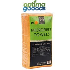 Member's Mark Microfiber Towels 16"x16" Orange 36 Pack Cleaning Cloths Car Home.