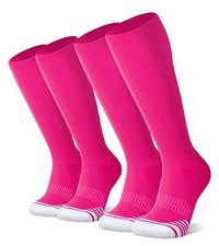 2/3 Pack Baseball Soccer Softball Socks for Kids Medium Hot Pink 2 Pack 