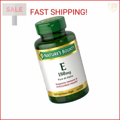 Nature's Bounty Vitamin E Pills and Supplement Softgels, Supports Antioxidant He