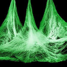 Halloween Glow in Dark Spider Webs, 700sqft Fake Web Decoration Set