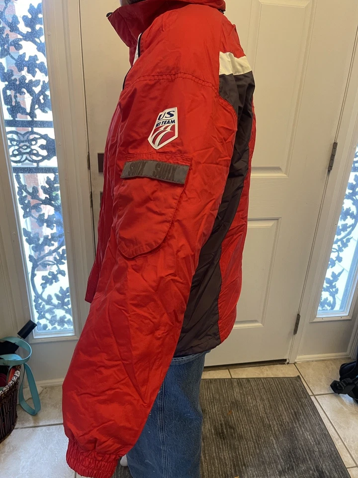 Chaqueta Swix roja del equipo de esquí de Estados Unidos de colección talla grande L aislada cálida alta calidad Foto 2 de 4