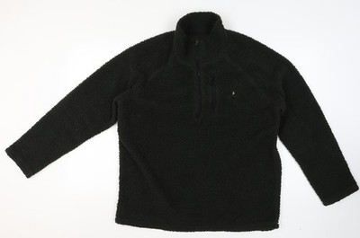il Lago Basic Herren Schwarz 2XL Fleece 1/4 Zip Pullover Pulli