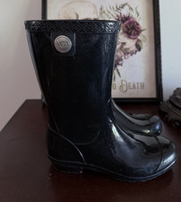 UGG Women s Black Rubber Knee High Rain Boots...