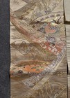 Luxury Japanese Kimono Fabric Silk Sash Belt, Fukuro Obi Hiogi Landscape Peacock — photo 5