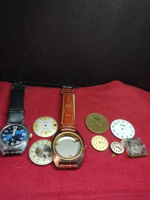 Avia/tylex ancre + lot of wrist watch parts, mechanic and quartz, 395
