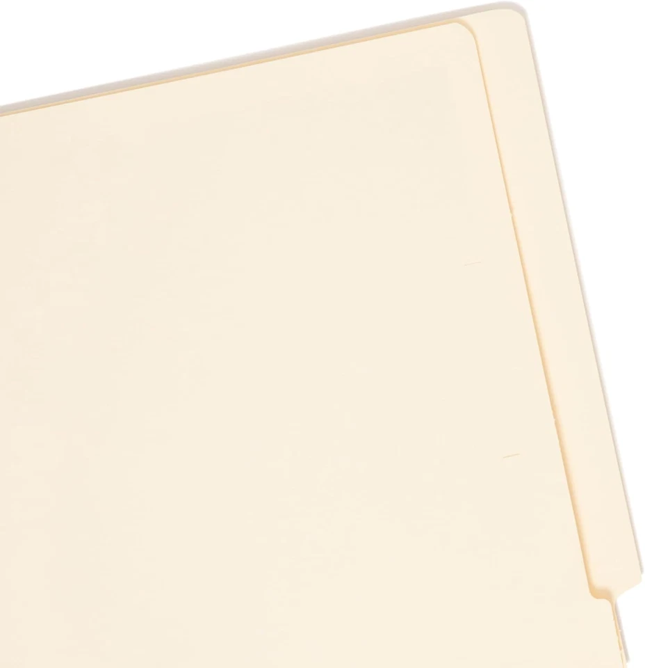End Tab File Folder, Straight-Cut Tab, Letter Size, Manila, 100 per Box - Image 3 of 4
